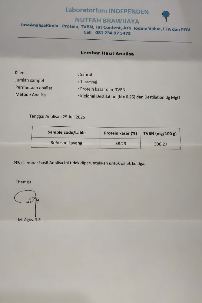 Laporan Hasil Uji Lab